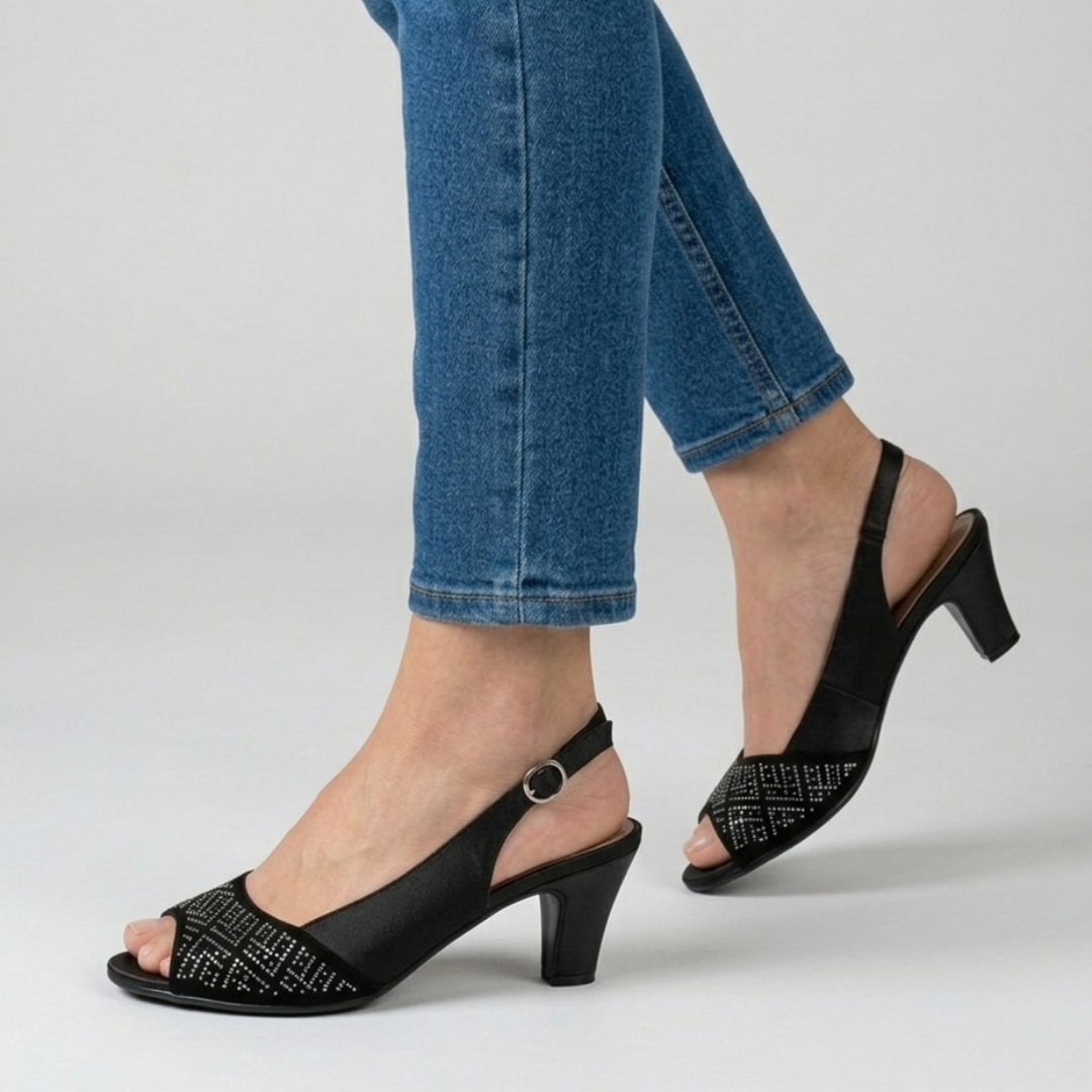 Lara - Sandalia cómoda para mujer con tacón
