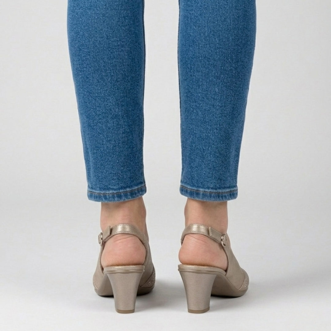 Lara - Sandalia cómoda para mujer con tacón