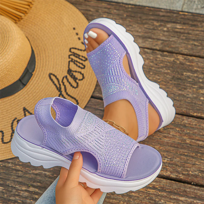 Las Sandalias de María, plataforma para mujer de malla transpirable